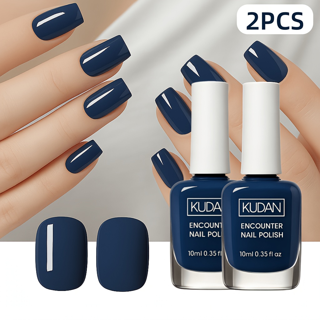 TEMU 2-pack Deep Gel Nail Polish, 0.35fl.oz Each, No Light Needed, Off, Quick Dry, Long Lasting, Glossy Finish, , Perfect For And Diy Nail Art
