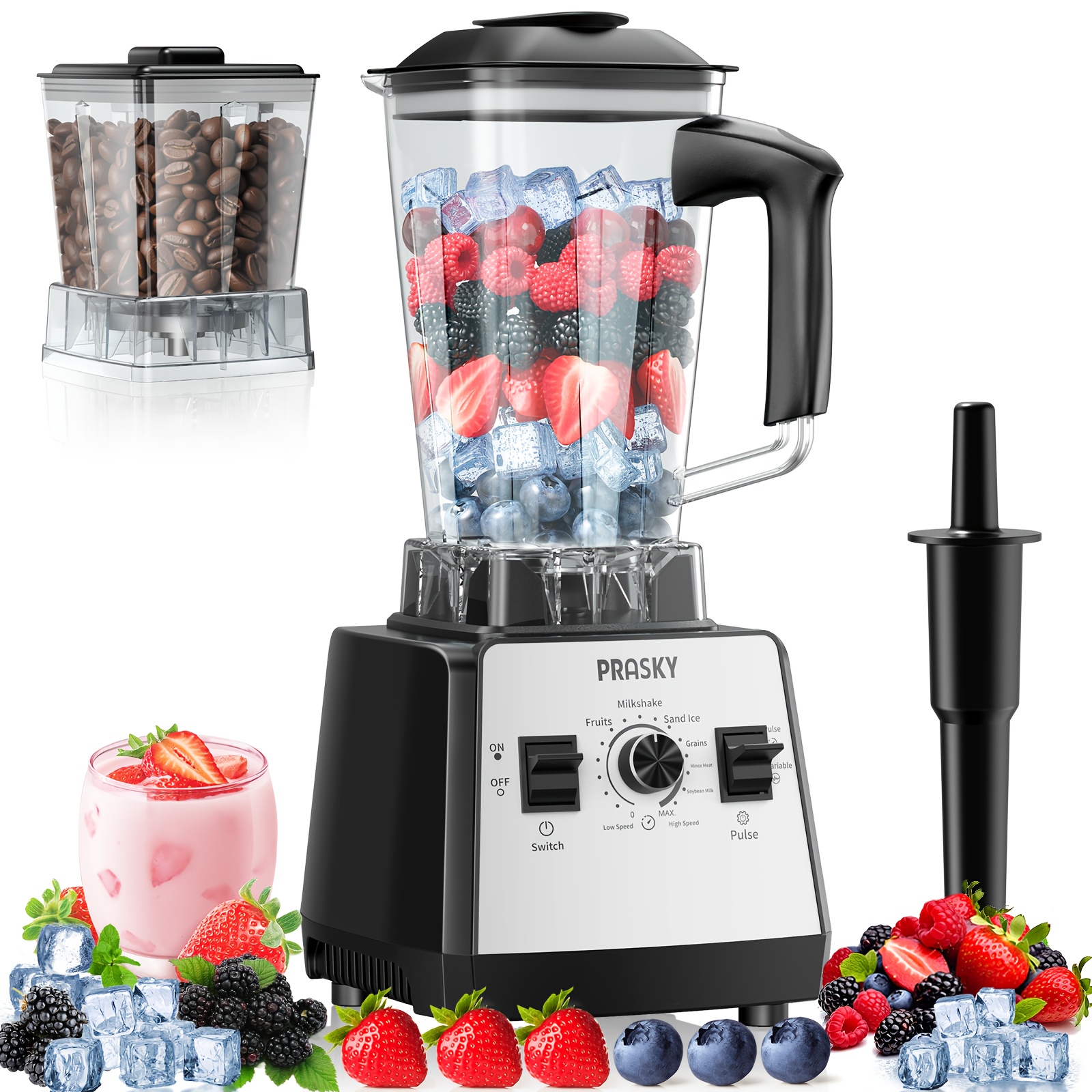 Professional Food Processor Blender, Smoothies Blender, Max.2400W... product image 12