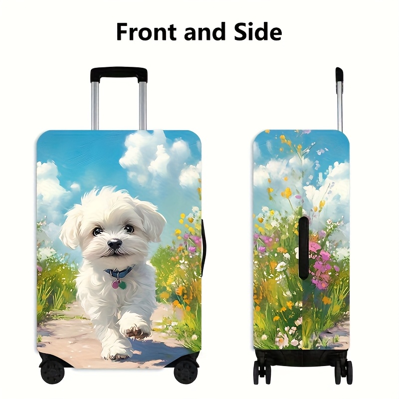 TEMU Travel Essentials Dog Patterned Luggage Protective Cover, High-quality Protective Cover For Pull Rod Suitcases, Practical And Lightweight Dust