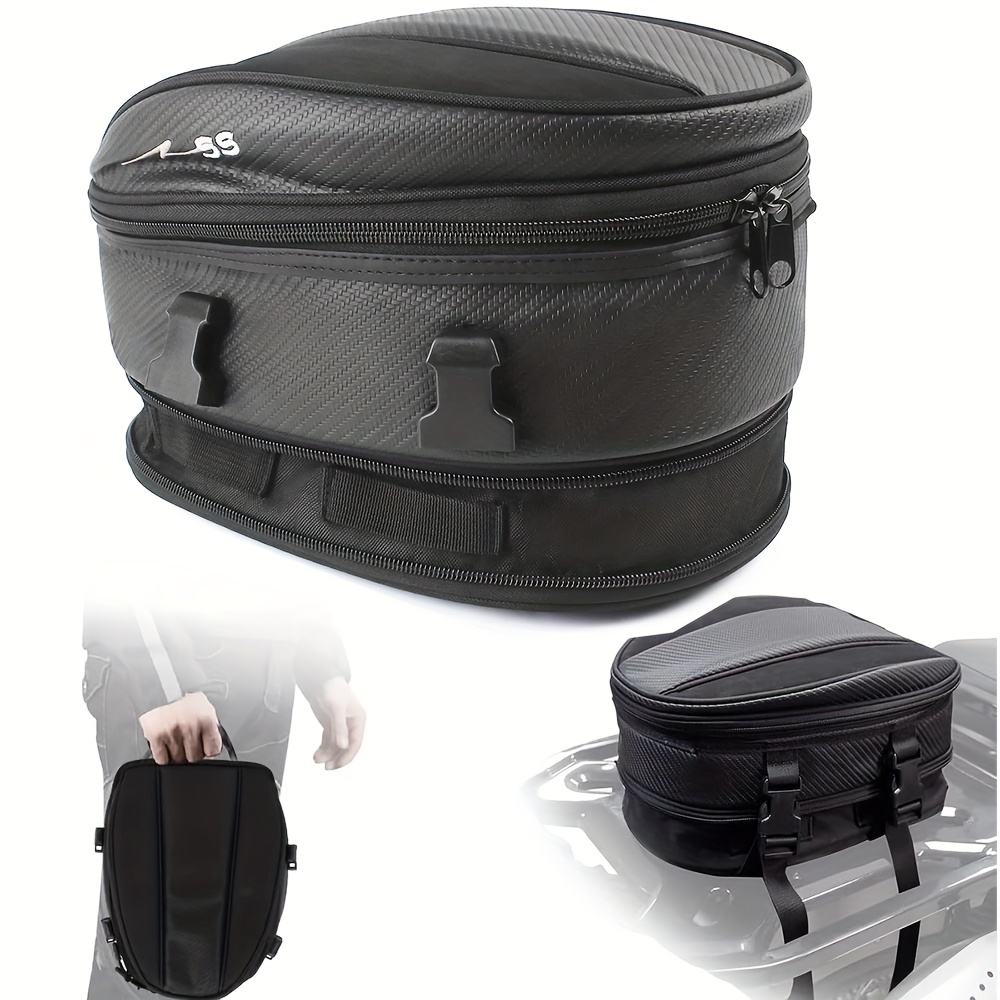motorcycle tail bag backpack helmet carry waterproof bike Temu