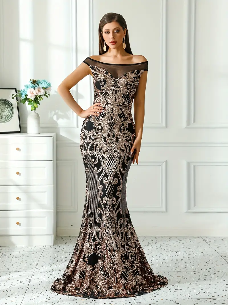 elegant evening gown women seductive shoulder red dress temu - Temu elegant evening gown women seductive shoulder red dress temu - Temu