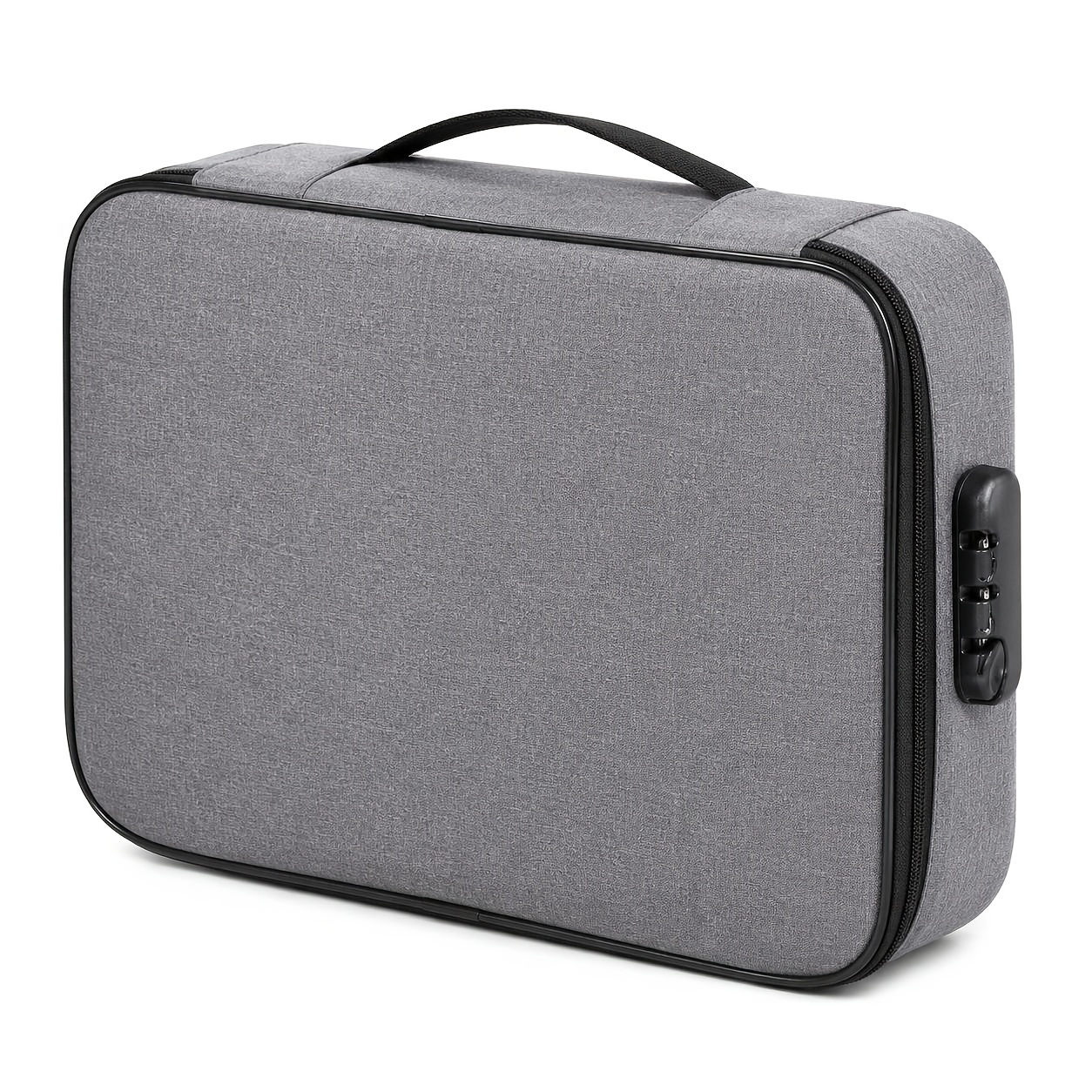 TEMU Stylish Laptop Bag/briefcase (featuring A 3-digit Combination Lock And Lined Interior); Laptop And Document Organizer (portable With Handle);