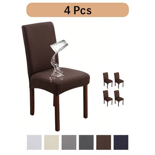 restaurant chair cover set of 4 6 elastic jacquard chair cover pet friendly detachable and machine washable chair seat protection cover suitable for home kitchen banquet