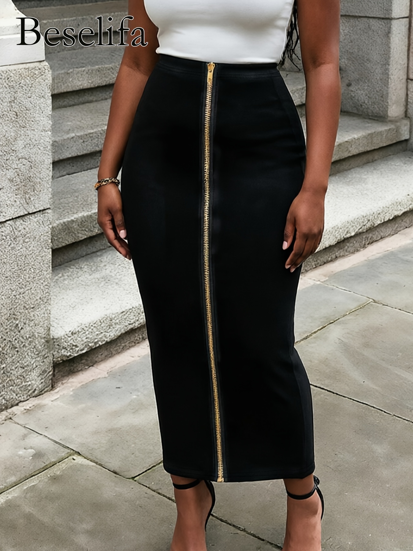 zip up skirt sold on Temu United States