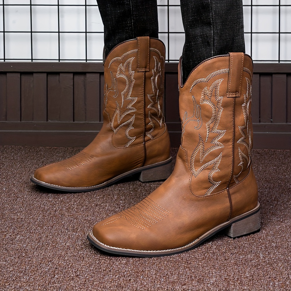 botas vaquero hombre botas altas bordadas Temu El Salvador