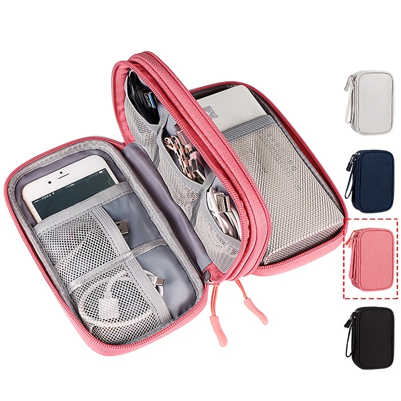 TEMU Travel Cable Accessory Storage Bag _ Electronic Storage Box _ Electronic Accessory Storage Bag _ Suitable For Portable Power Banks, Charging