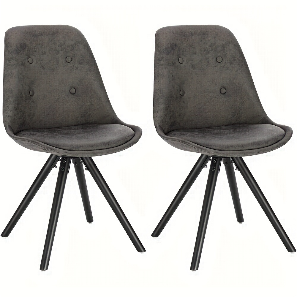 2pcs Dining Chairs, Kitchen Chair, , Vanity Chair, Lounge Chair, Upholstered Chair, Retro Design Padded Chair, Seat With Fabric Cover