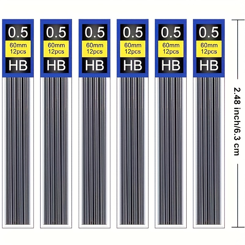 72/144/288pcs Automatic Pencil Leads - 0.5mm & 0.7mm Hb Graphite Refills, Anti-break Plastic Lead For, Office, Pencil For Writing, Drawing, Exams - Compatible With Automatic Pencils (bulk Value Packs)