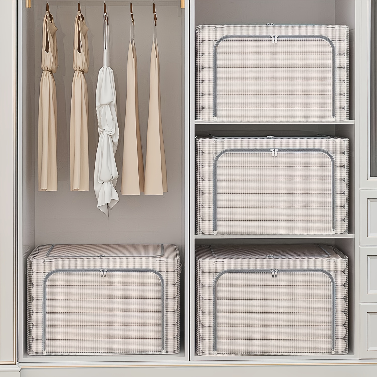 2er set kleideraufbewahrungsbox unterteilte organizer box