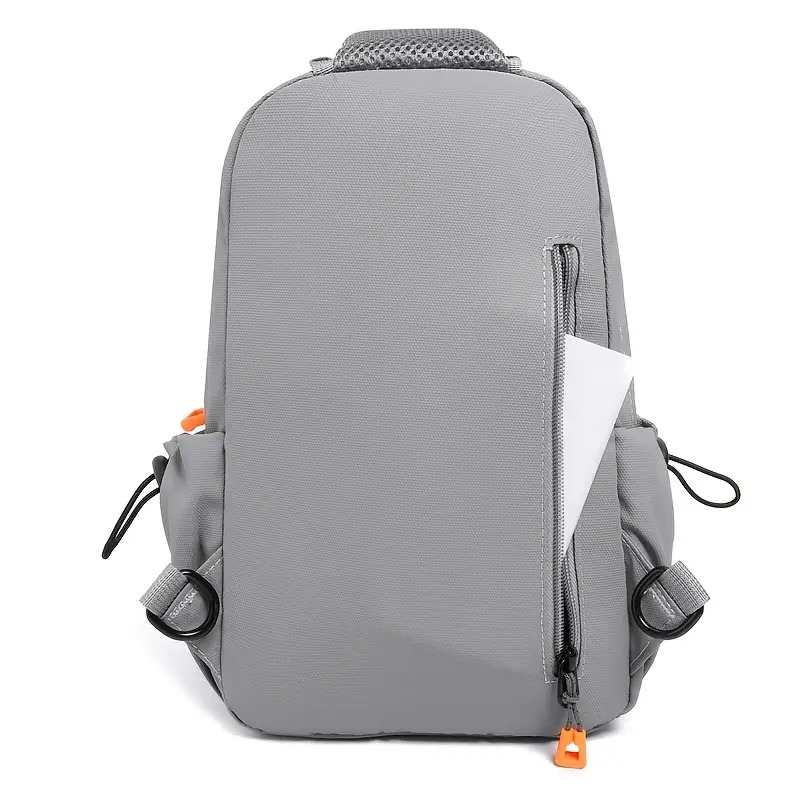mens casual oxford sling bag with adjustable strap zipper closure and multiple pockets ideal for hiking and everyday use outdoor activities bag sleek shoulder bag secure zipper closure crossbody bag details 5
