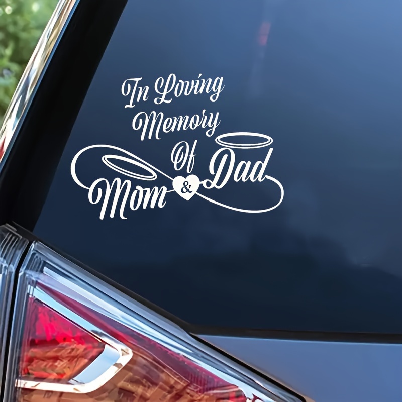 

in Loving Memory" Mom & Dad Memorial Decal - Car Sticker (vinyl Material)
