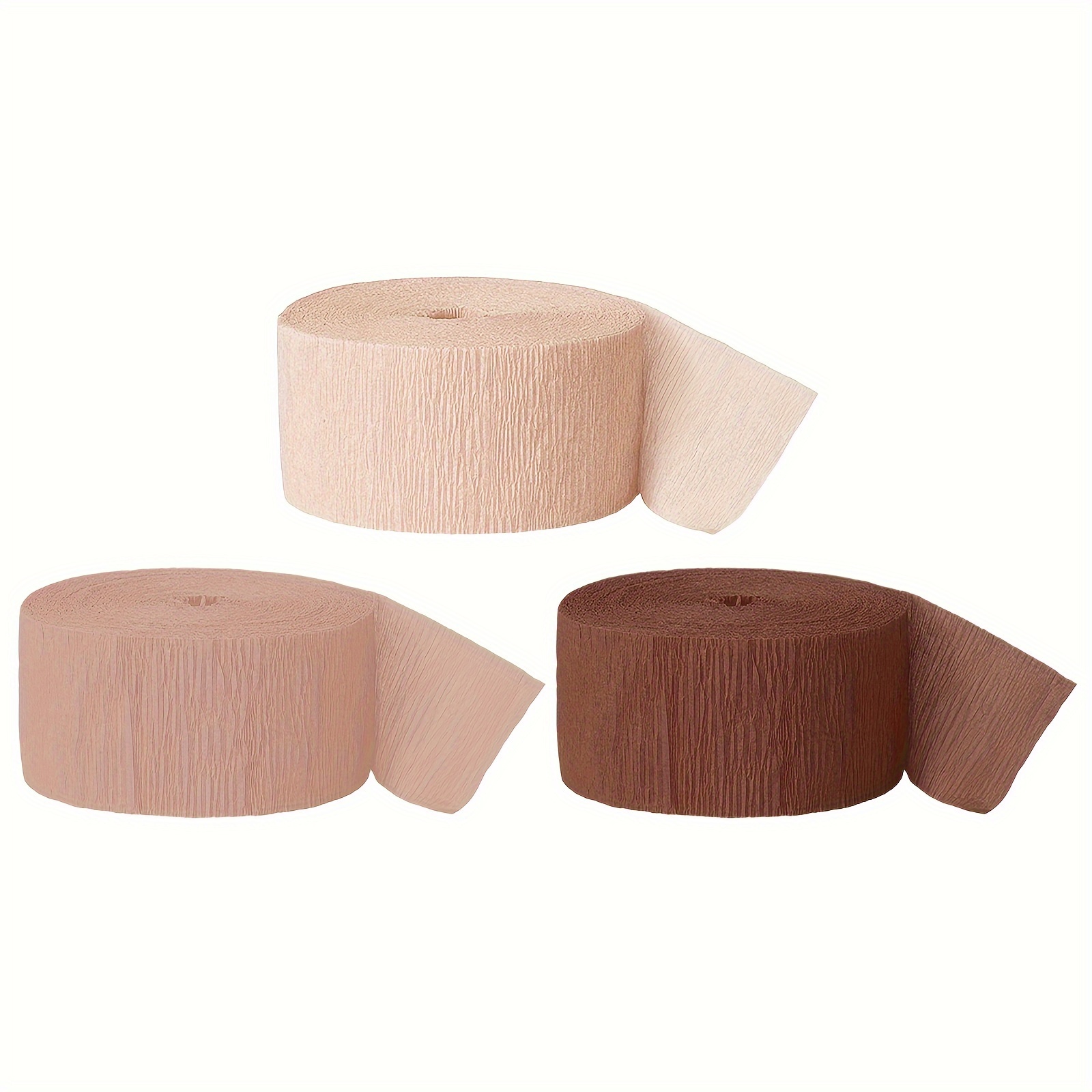 Exquisite Brown Crepe Paper Streamers 3-pack - Essential For Decor, 82ft Long, Perfect For Weddings, Birthdays & Special Occasions Decor, Halloween Decorations & Christmas Decorations