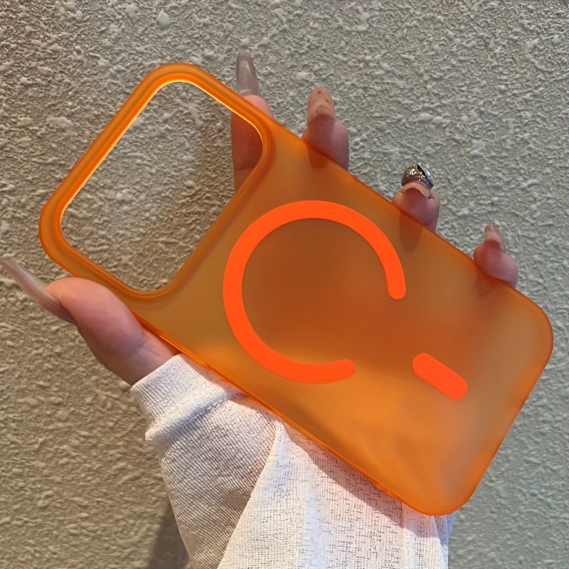 E-shop Handyhülle: Orange matte magnetische Handyhülle, geeignet für iPhone 17 Air/17/17 Pro/17 Max, ultradünnes Material, schlicht elegant, das