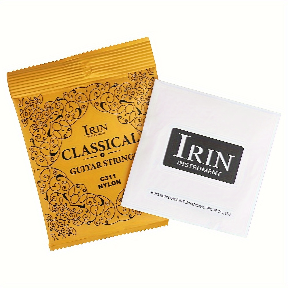 E-shop IRIN C331 Komplettes 6-Saiten-Set für Klassische Gitarre – Klare Nylon Silberbeschichtete Kupfer mit Rostschutz, Harte Spannung