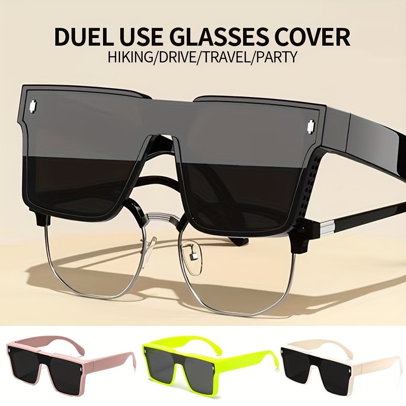 

Oversize Polarized Glasses Fit Over Fashion Glasses For Men And Women Party Travel And Driving, Perfect , Photo Props, And Gift For Birthday, Holiday, Valentine's Day, Christmas