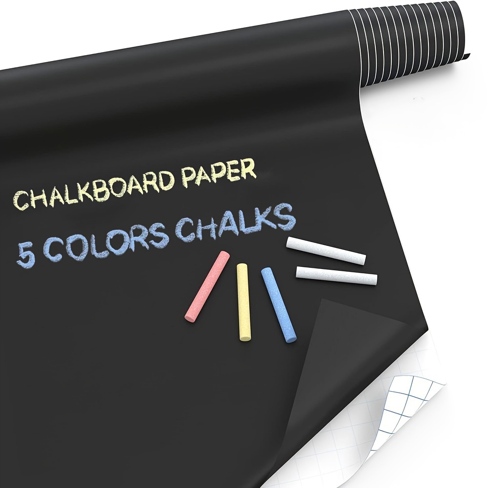 

Chalkboard Wall Stickers - Self-adhesive, Removable, Reusable Erasable Chalkboard Wallpaper For Home Office Use, Pe Material