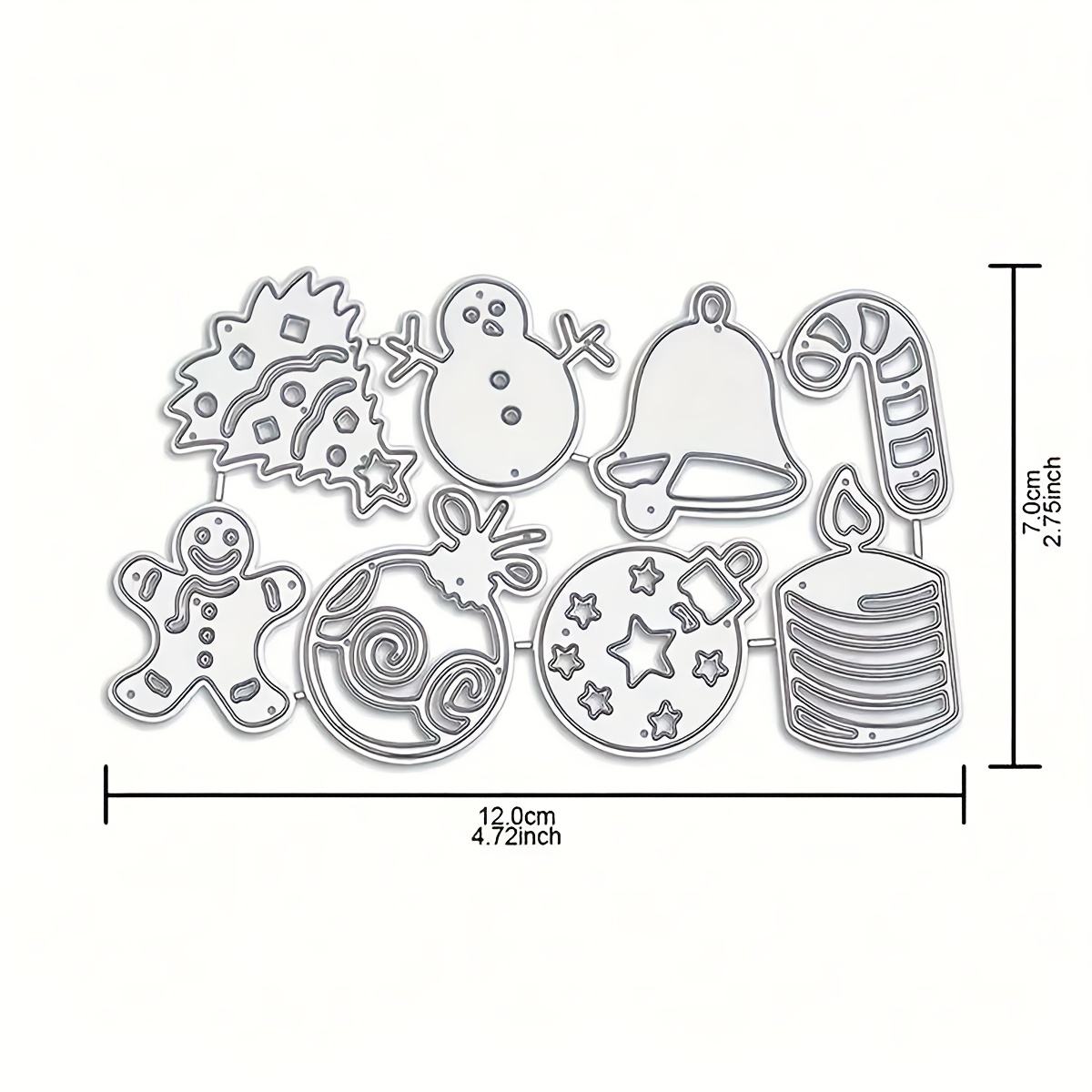TEMU 1pc Christmas Metal Cutting Die Pattern, Suitable For Paper Cards, Scrapbooks, Greeting Cards, Albums, Crafts, Decorative Metal Cutting Dies