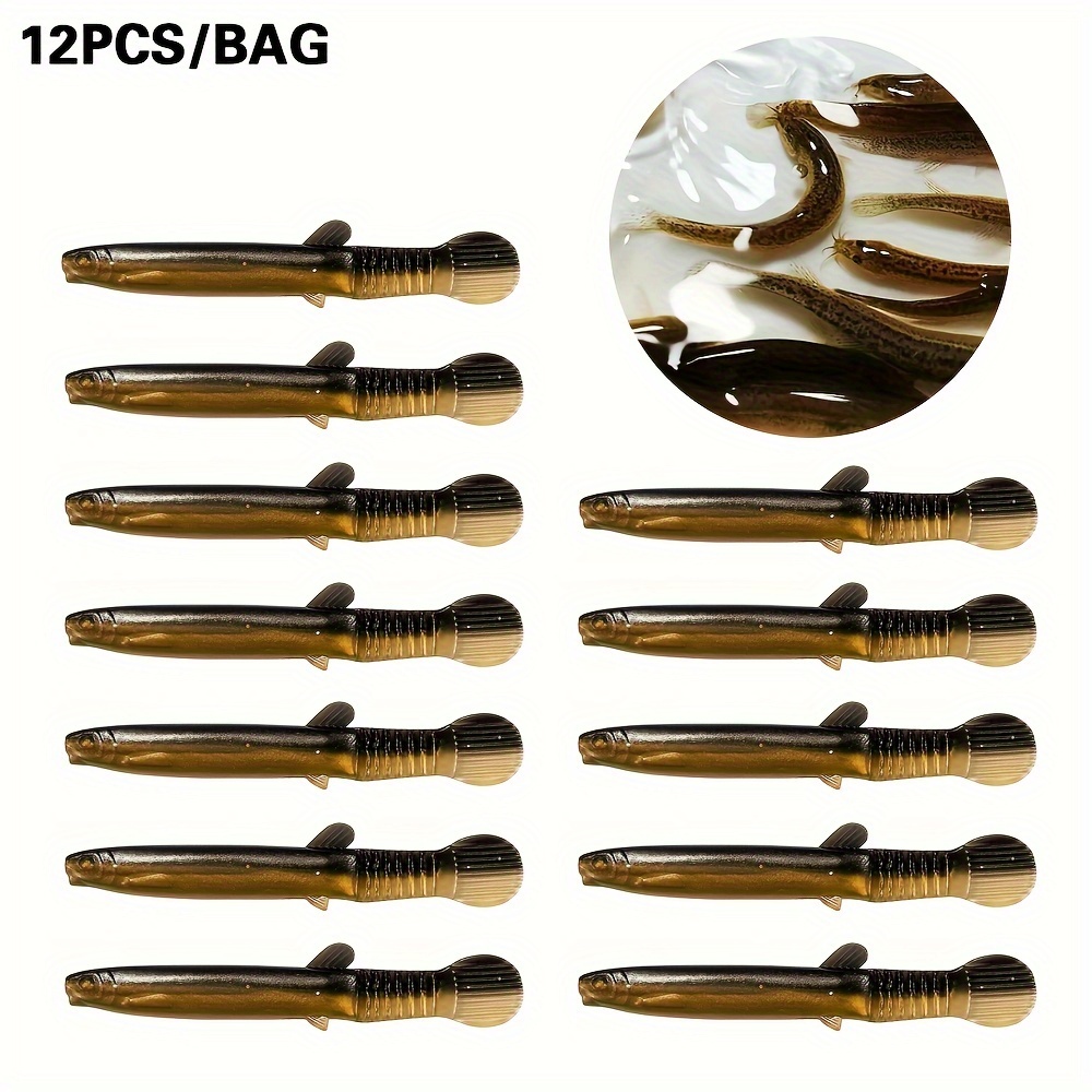 TEMU 12pcs Simulation -2.76 Pvc , - Suitable For Bass, , Trout , Pvc