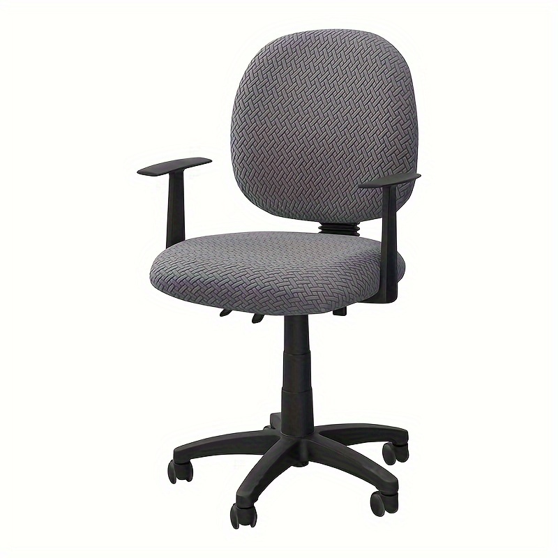 TEMU 2 piezas/juego de elástica separable para asiento de silla de ordenador de oficina con forro polar sherpa jacquard de T