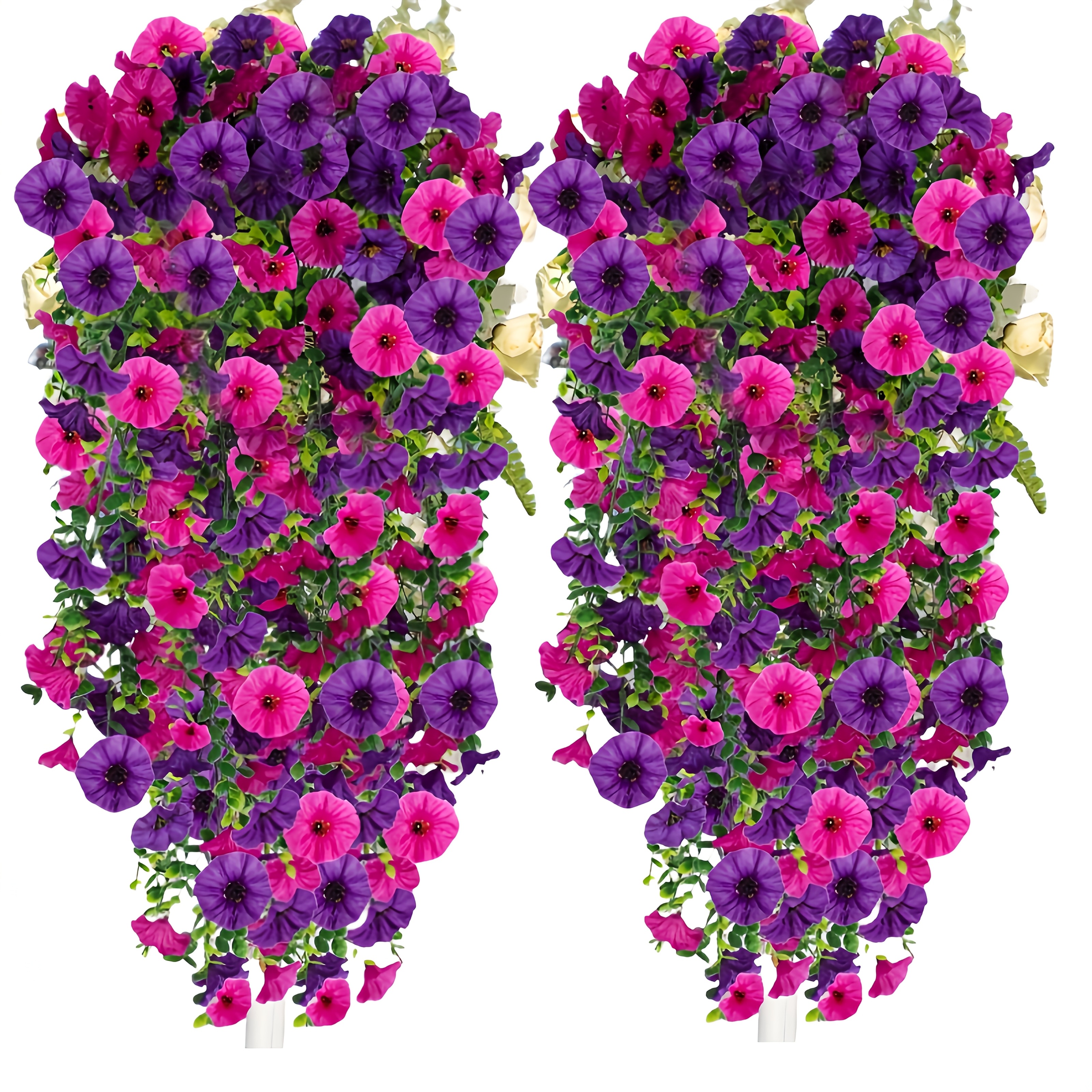 8pcs artificial   hanging flowers   purple realistic plastic   floral decor for indoor outdoor weddings gardens valentine s day christmas mother s day no maintenance   office decor flowers decoration wedding decorations     free