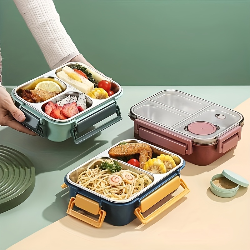 stainless steel insulated lunch box leak proof compartment