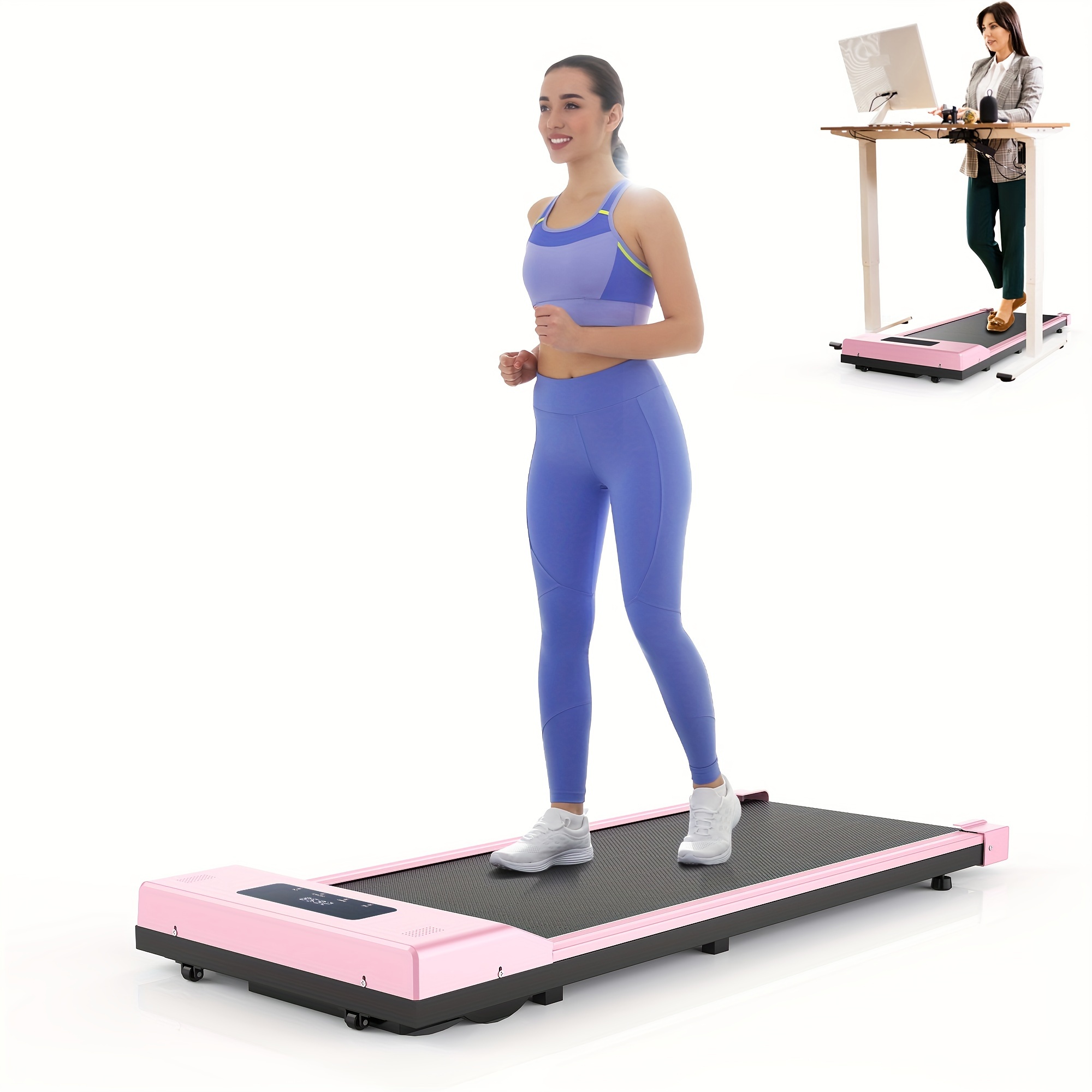 

Walking Pad, Under Desk Treadmill, Portable Treadmills For Home/office, Walking Pad Treadmill With Remote Control, Led Display, Installation-free