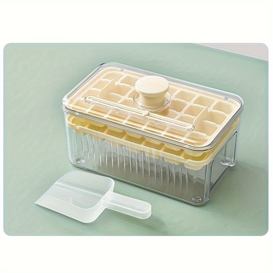 1pc push plastic ice cube tray for home summer use freezer quick freezing ice cube mold portable travel suitable for whiskey cocktails and juices