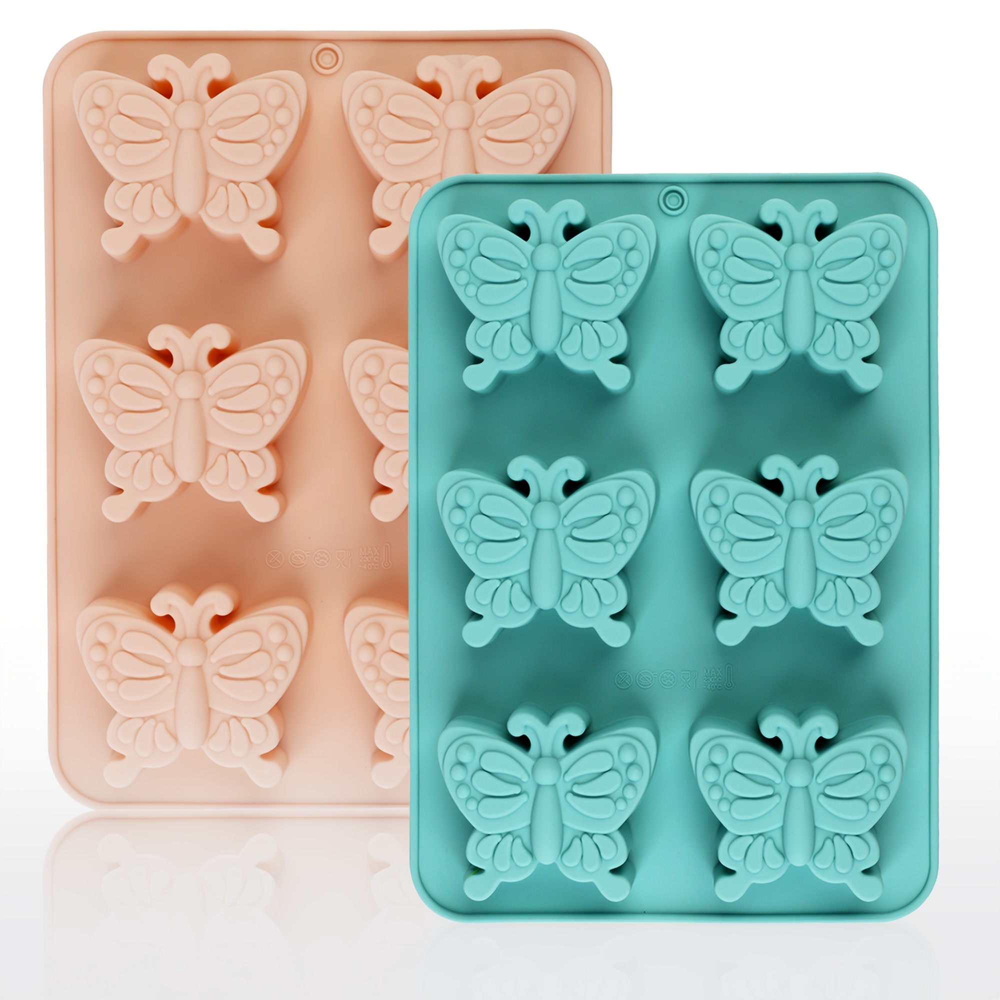 Image of Silicone Mold In Of A , Pink/blue 6- Silicone Cake Mold, And Easy To Release For Baking, Suitable For Making Cakes, Soaps, Desserts, Jellies, Cake Decorations, Gelatin, And Wax Molds For Easter
