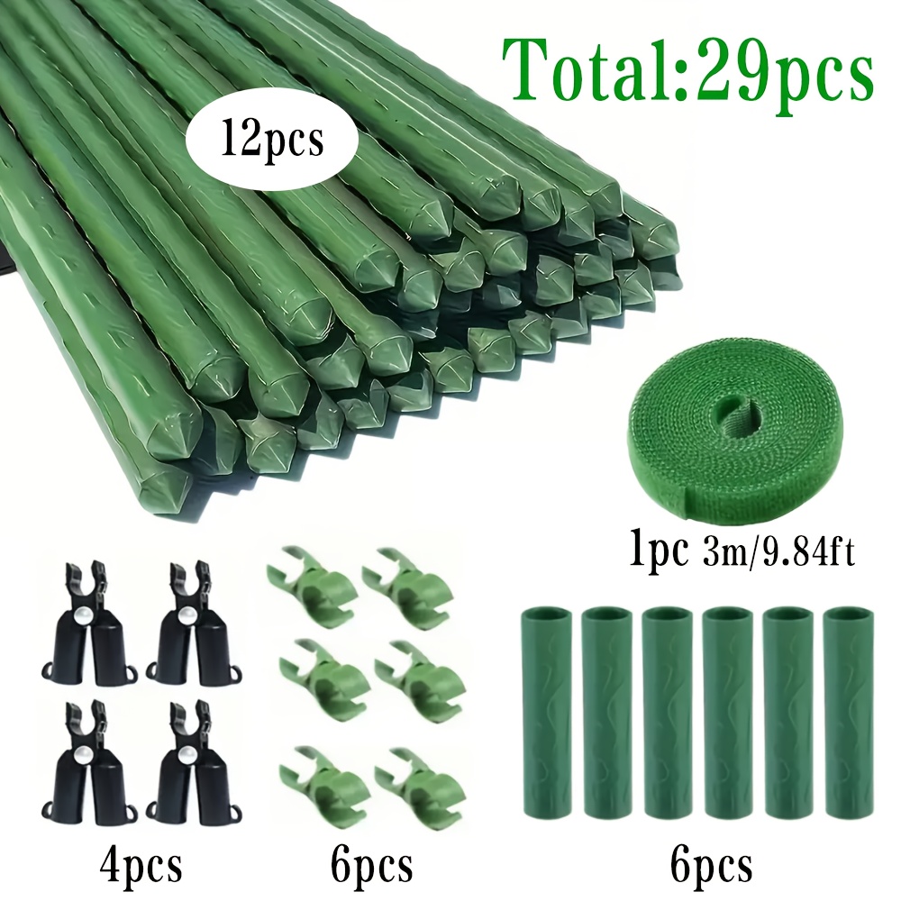 E-shop 29 Stück Grüner Treillisspikes und Stützen - Ideal für Tomaten, Gurken, Bohnen und mehr - Alle--Gartenbedarf, Gartenbedarf|Lebendige
