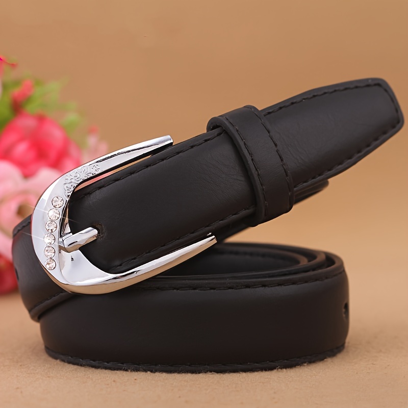 

Inlaid Belt Fashion Leather Belt Elegant Jeans Belt For Women