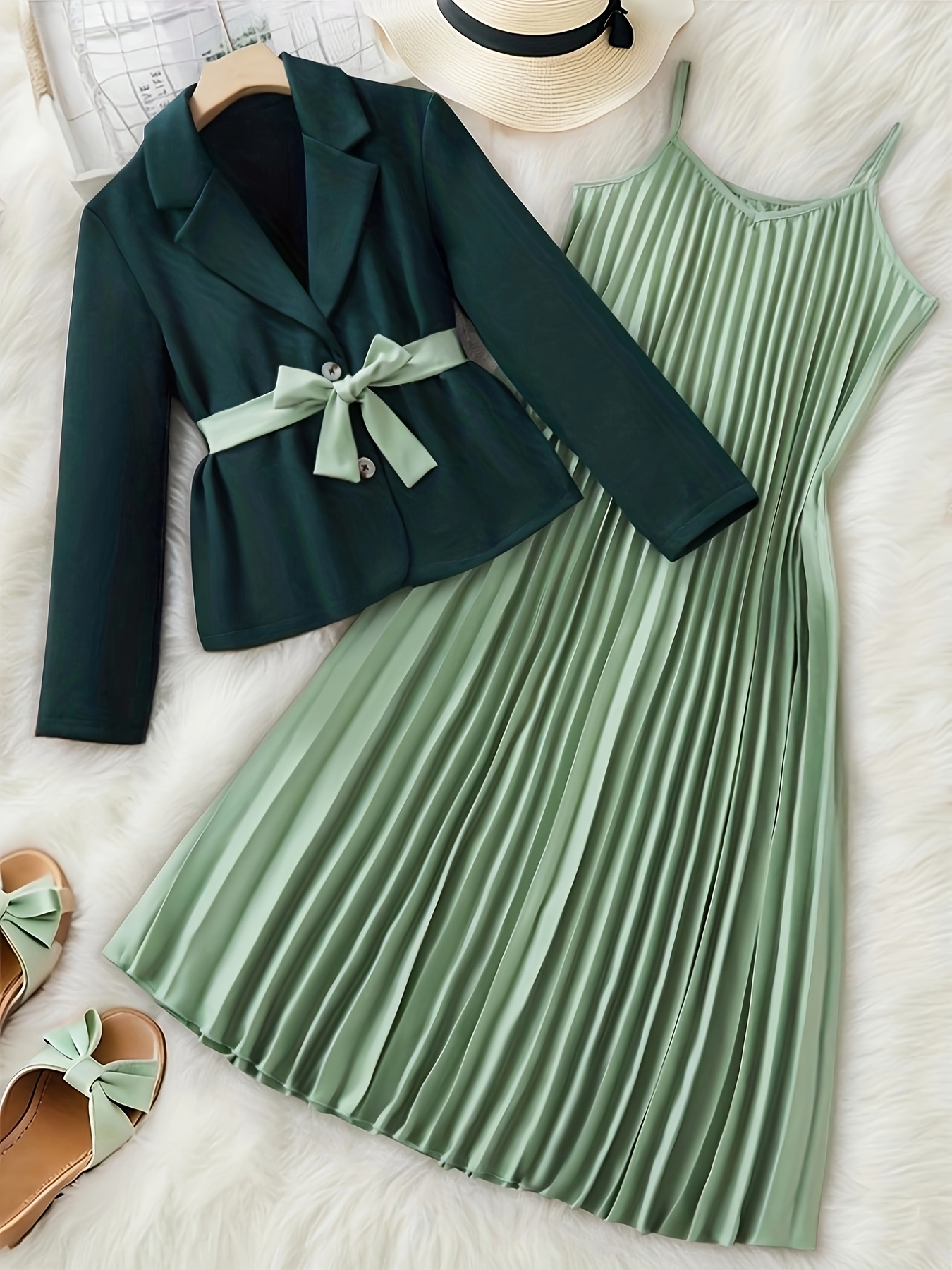 green plaid cami dress White Green And Blue Buffalo Plaid Print Jersey Midi Cami Dress