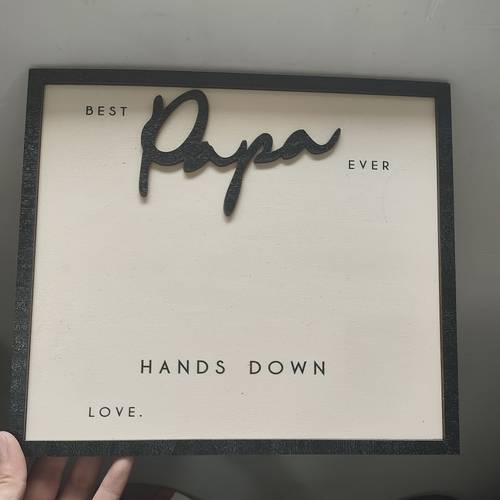 best dad in my hands wooden fathers day sign handprint fathers day decor 3d multifunctional home decor