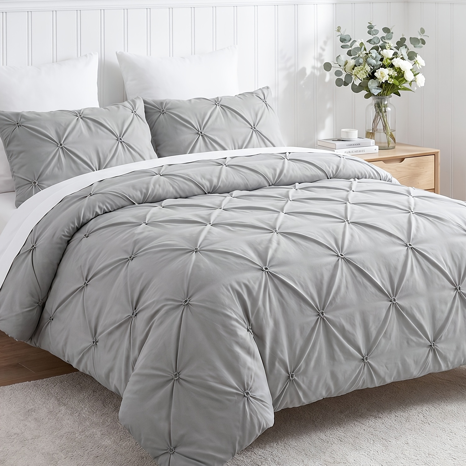 TEMU Parure de Housse de Couette 3 Pièces Toutes Douce pour , Couette Non Incluse