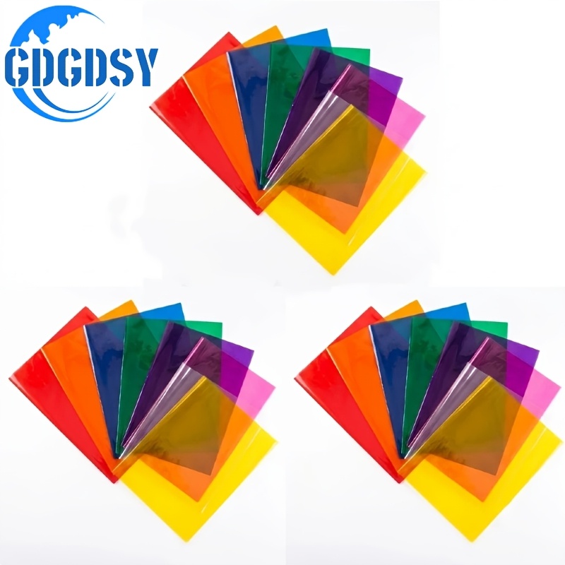 TEMU Lot de 24 feuilles (24 feuilles/paquet) GDGDSY Feuilles de cellophane transparentes pour bricolage, emballage cadeau, fabrication de lanternes -