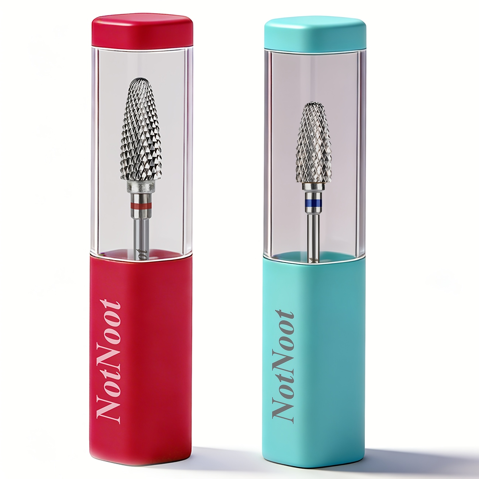 2pcs Carbide Nail Drill Bits - Quickly And Acrylic Hard Gels, Professional Cone Drill Bit Set Nail File Acrylic For Manicure, Pedicure, Cuticle Cleaner