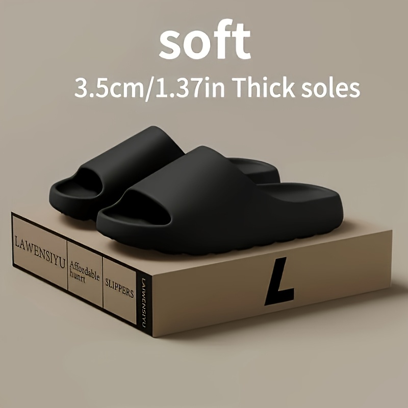 TEMU Anzxy High-quality Slippers, Unisex House Slippers, Outdoor Slippers, Couple's Slippers, 1pc Molded Eva Material For