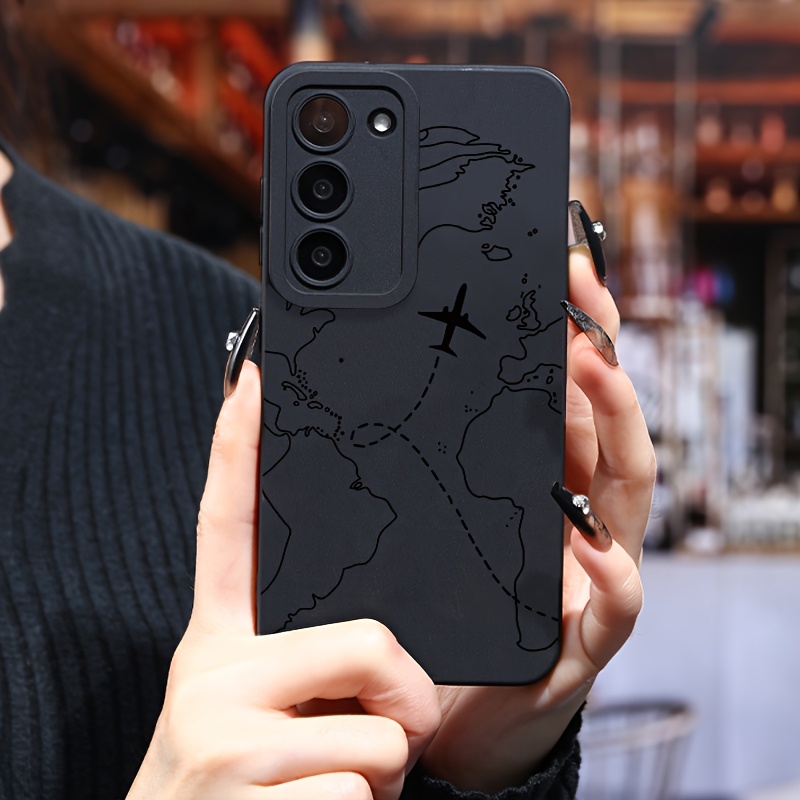 TEMU Чохол для телефону - Модель "Літак" Підходить для Samsung Galaxy S25 Ultra/S24 PLUS/S23+/S22/S21 Series, протиударний, антиковзкий, , модний ,