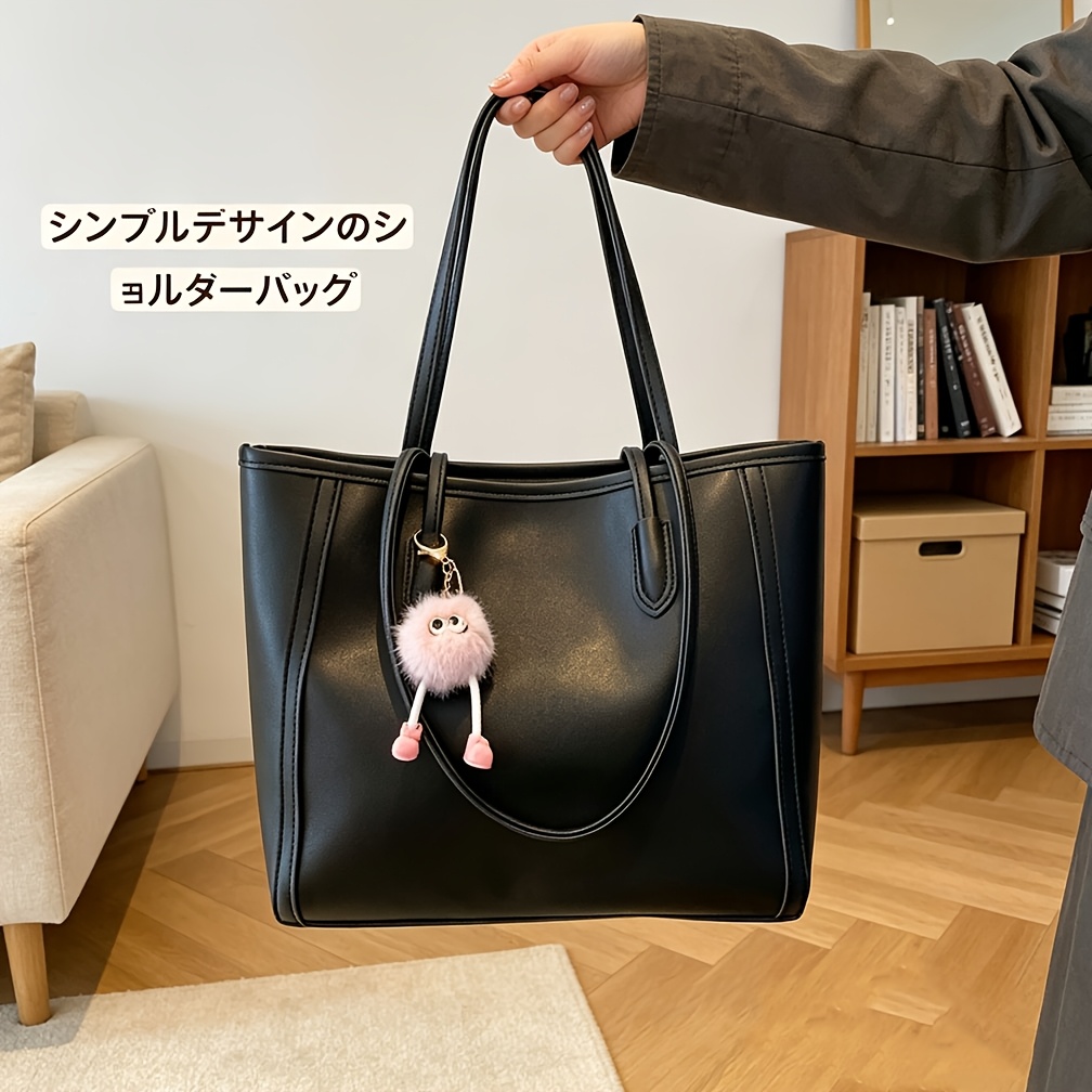 TEMU 【商品名】ショルダーバッグ（ブラック/カーキ）、大容量ポータブル通勤ハンドバッグ、多機能多シーンファッショナブルカジュアルバッグ、通勤、スクールバックパック、ショッピング、ローカル配達に最適