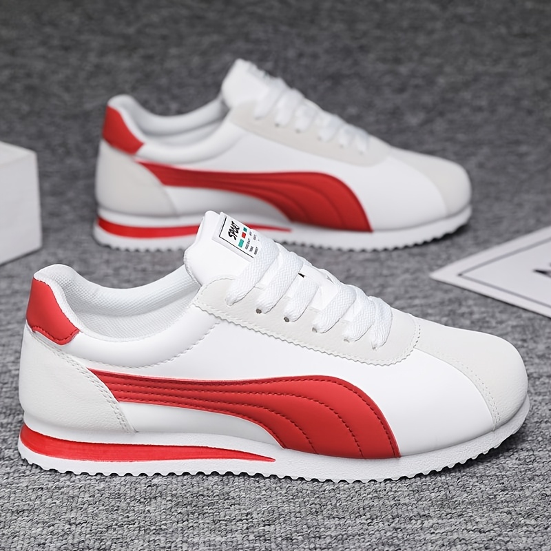 Baskets Vintage Homme Style Rétro Baskets, Chaussures Vintage Forrest Gump pour Homme, Chaussures de Loisirs Légères et Respirantes à Blocs de Couleur, Chaussures de Skate Basses Polyvalentes pour les Trajets Quotidiens et le Sport