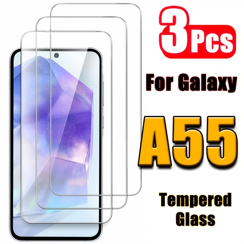 E-shop 3 Stück Gehärtetes Glas für for Samsung Galaxy A55 Bildschirmschutzfolie