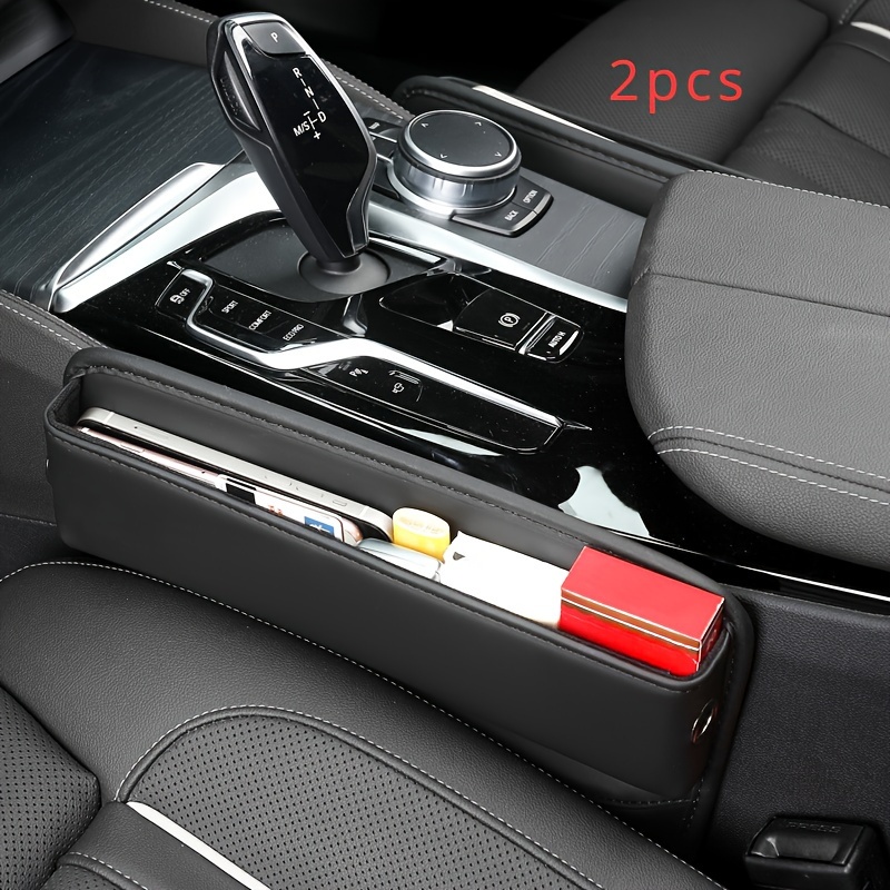 

Universal Car Seat Gap Organizer Pu Leather Auto Console Side Pocket Seat Crevice Storage Box Interior Accessory For G30 F30