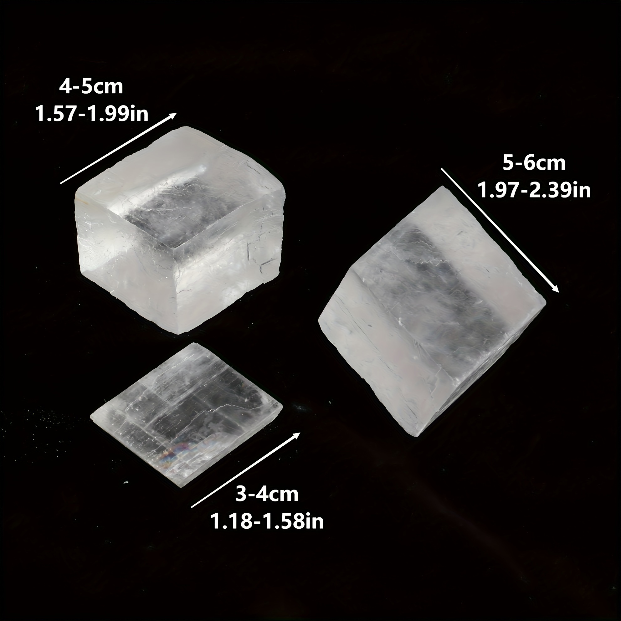 Optical Calcite Cube Natural Crystal Rough Stone, Gift Idea