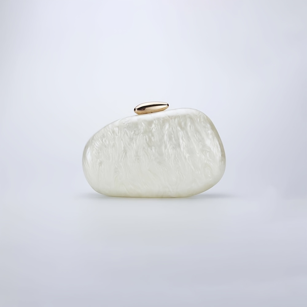 Image of Ladies' New European And Single-shoulder Crossbody Bag, Unique Shell-shaped Acrylic Bag, Fashionable Clutch For Weddings And Evening Events