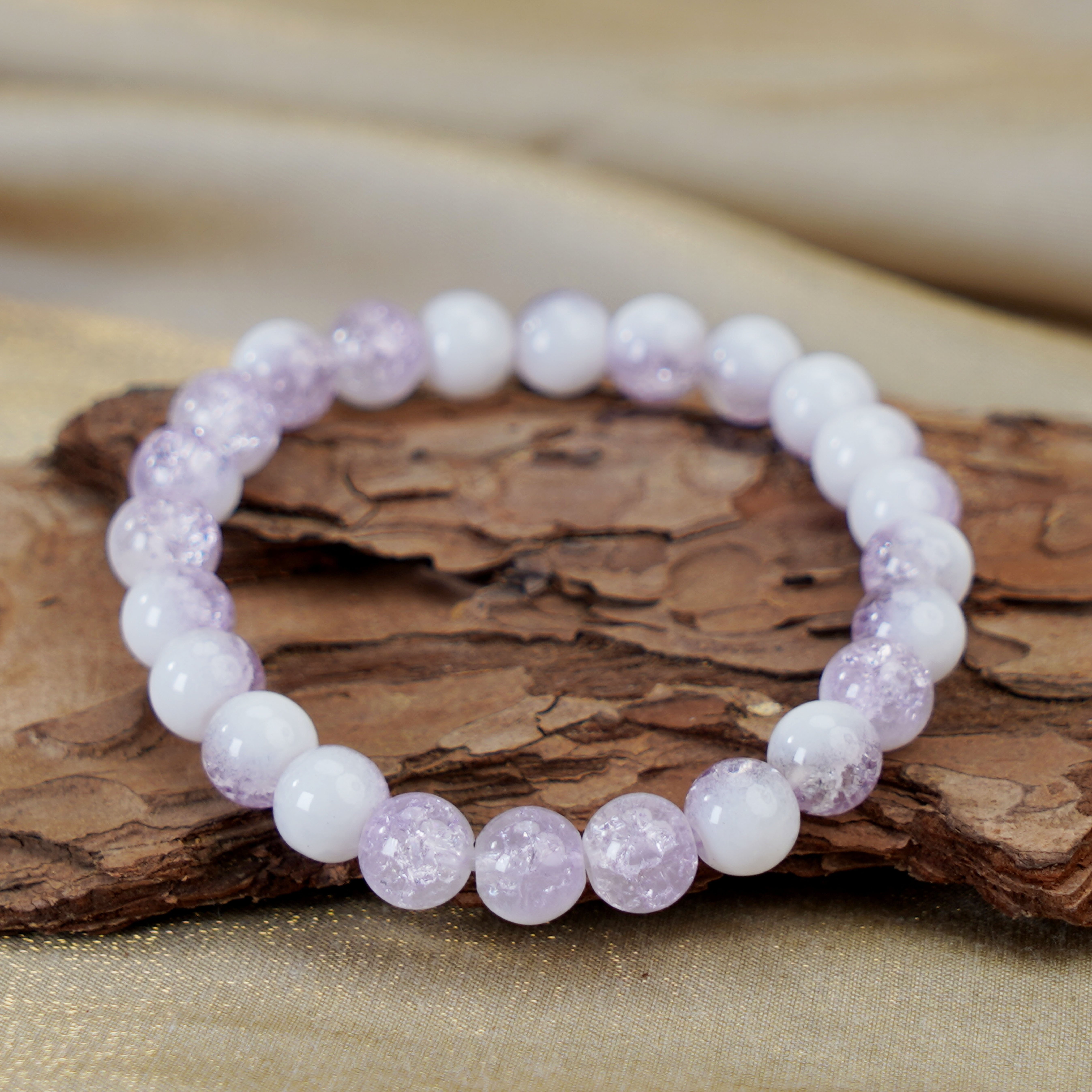Ladies Bracelet Bohemian Natural Amethyst Beaded Bracelet Lovely Elegant Jewelry Gift For Mom Or , Unisex Bracelet, Holiday Gift Sl936