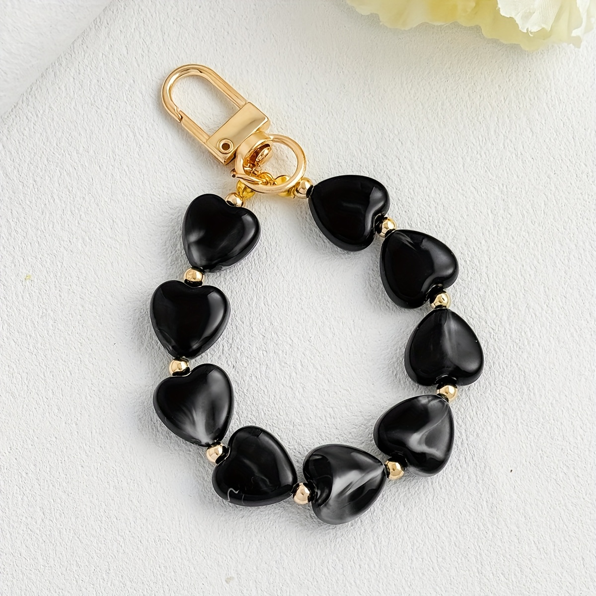 Light Luxury Acrylic Heart Charm for Phone Case & Bag Pendant