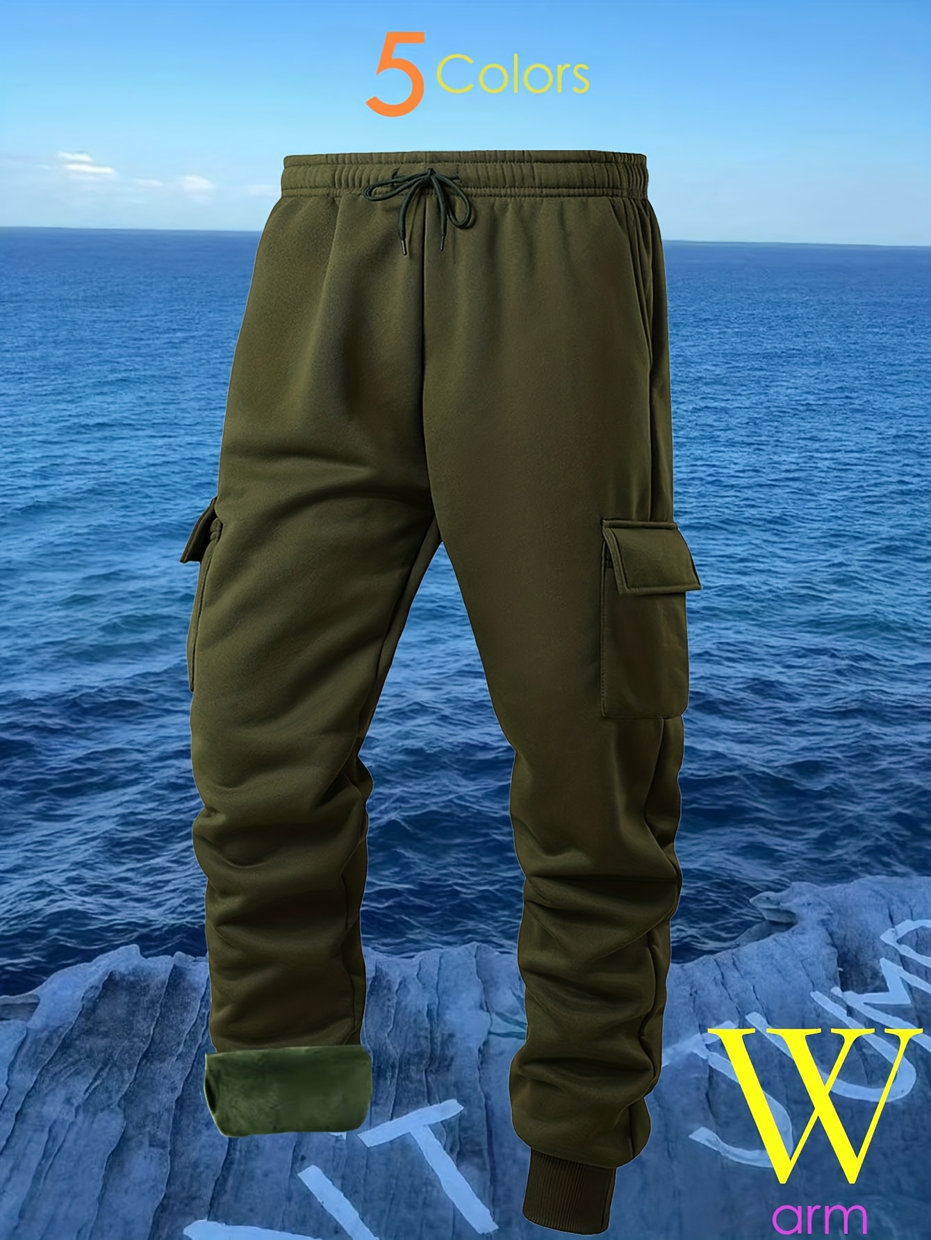 Jogger Cargo Homme Pantalon Long Chaud et Décontracté pour Couple Style Urbain Tendance, Nouveautés d