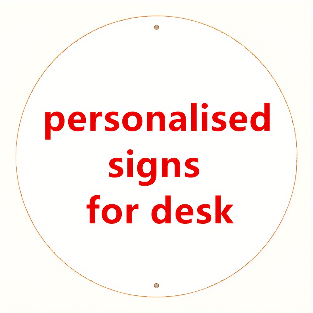 

Personalized Aluminum Decorative Sign & Plaque For Desk Or Wall Hanging, Multipurpose Uv Printed, Custom English Text/logo – 20cm Diameter