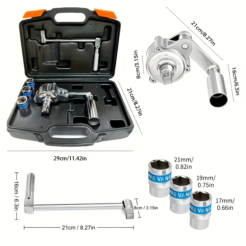 Heavy-Duty Torque Wrench & Tire Nut Remover Kit - 320NM, 1/2