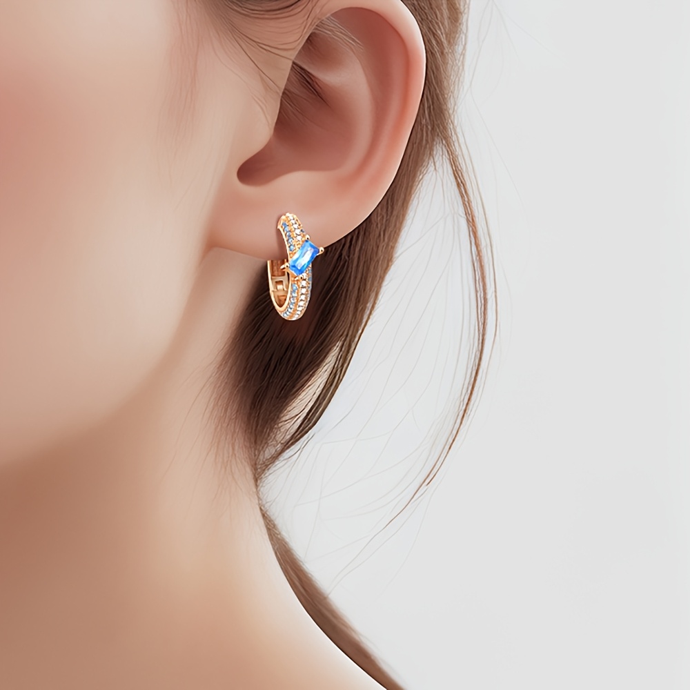 Women's Hypoallergenic Sparkling 925 Sterling Silver Earrings