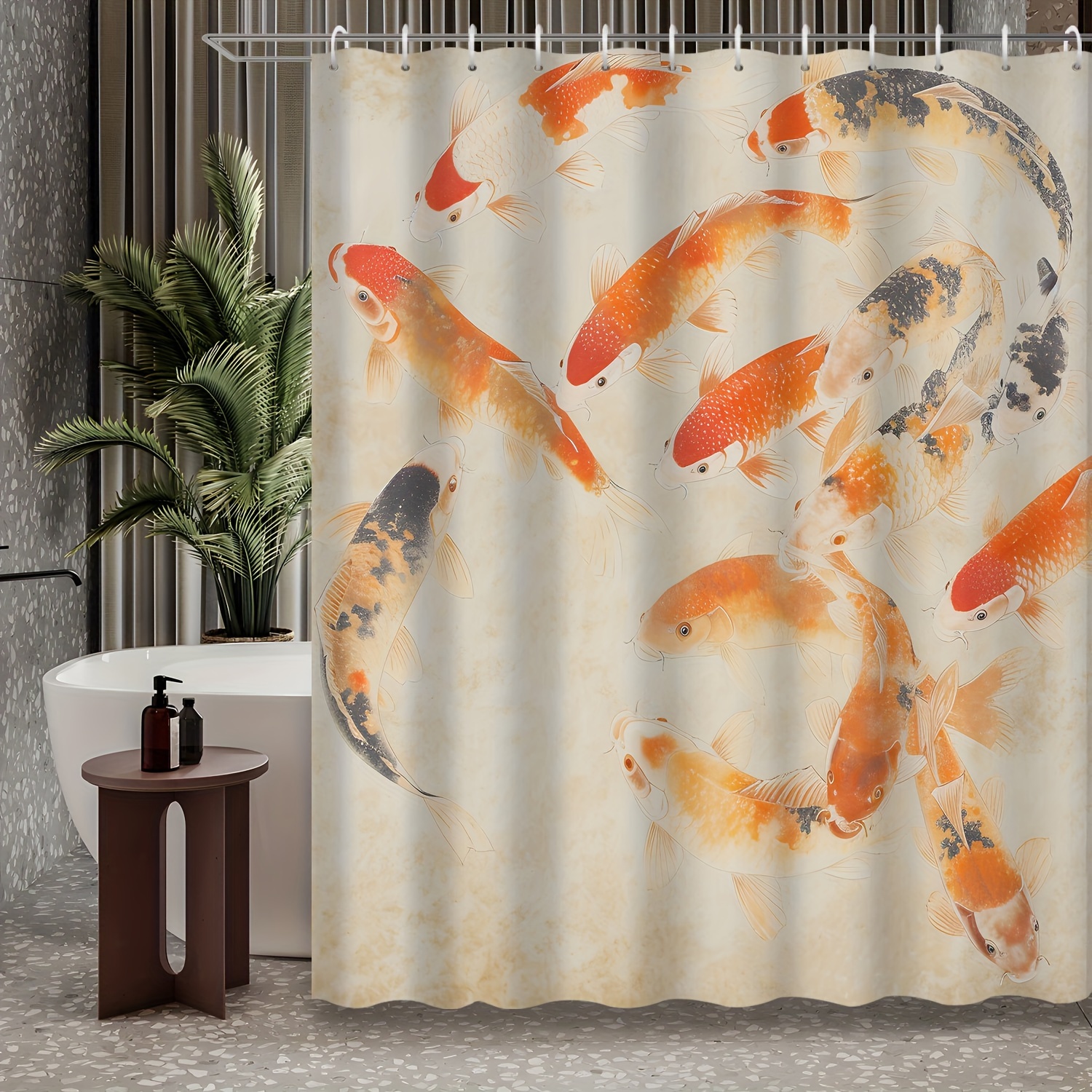 

Koi Shower Curtain, 1 , - Polyester Bathroom Decor , , , Top, ,